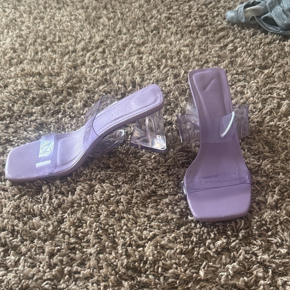 Billini Lavender and Clear Heels
